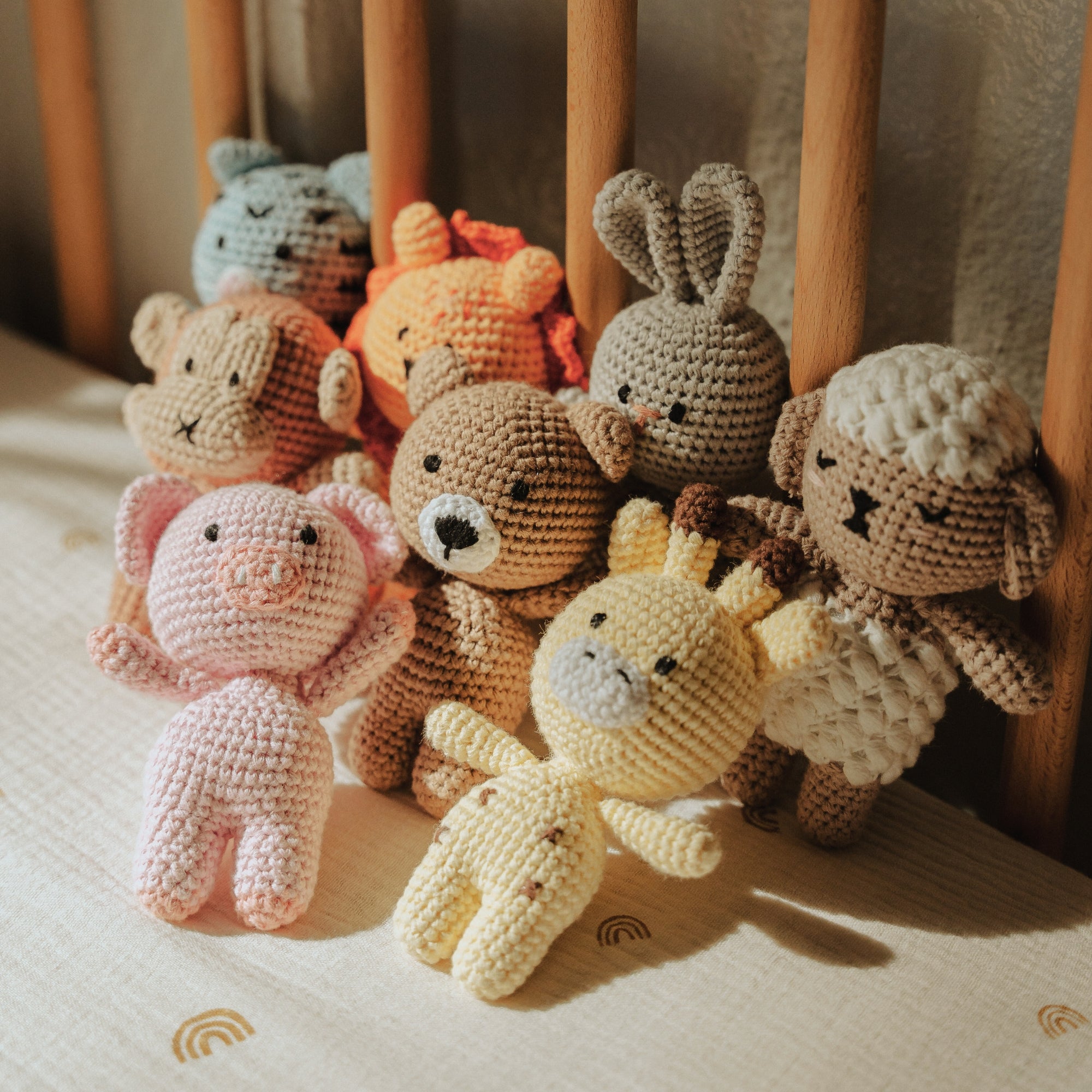 The Bitsy Zoo - Collection of 8 Crochet Stuffed Animals