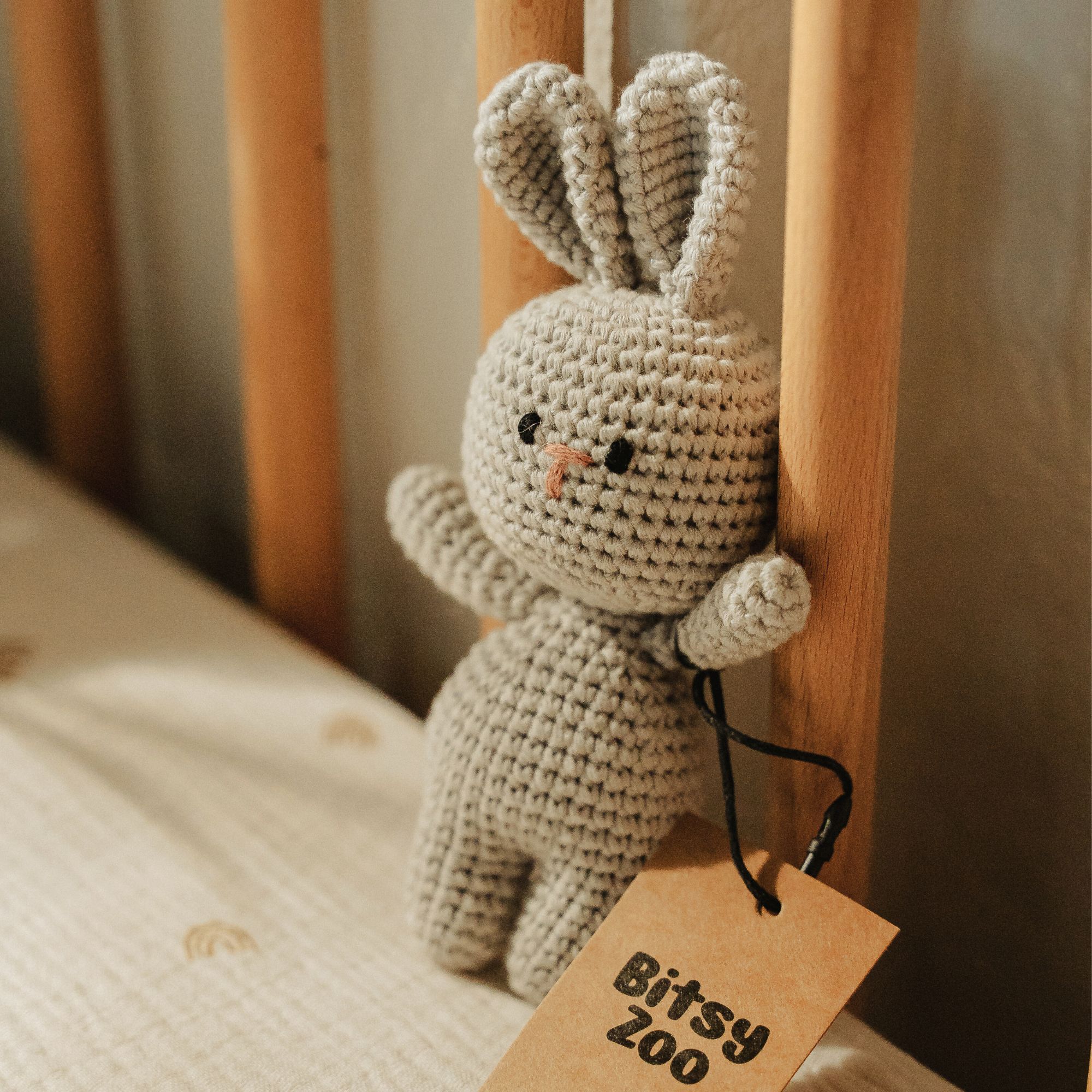 Gabby the Grab It Rabbit - Bitsy Crochet Stuffed Animal – Bitsy Zoo