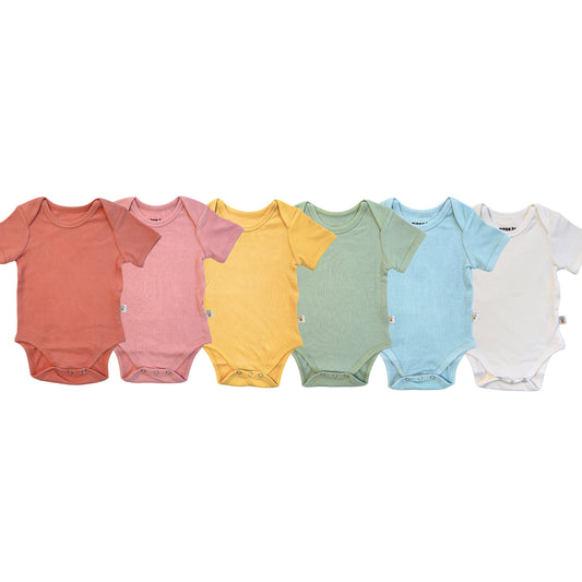 Bitsy Bodysuit Rainbow Pack - Set of 6